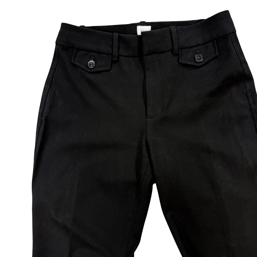 Gap High Rise Baby Bootcut Pants Womens 6 Black Excellent Stretch Workwear